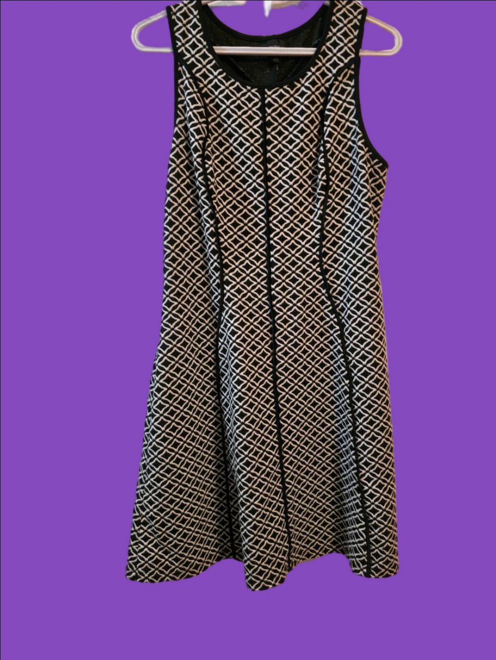 4/$25 Deal! Mossimo Black & White Geometric Midi Dress